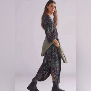 Midi sleeved boho Daily Practice Anthropologie Dress